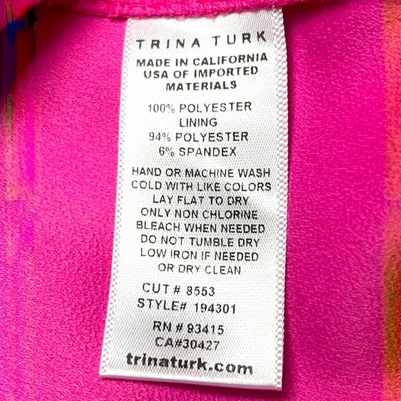 Trina Turk gorgeous pink dress size XS zipper in the front and 2 side pockets - Picture 7 of 7